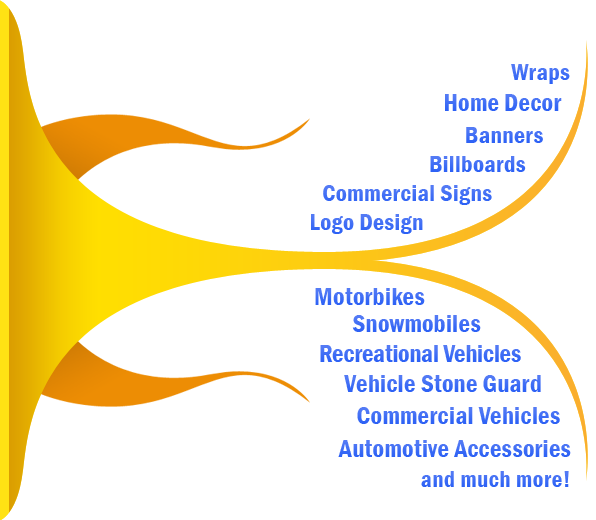 Wraps Home Decor Banners Billboards Commercial Signs Logo Design Motorbikes Snowmobiles Recreational Vehicles Vehicle Stone Wash Commercial Automotive Accessories